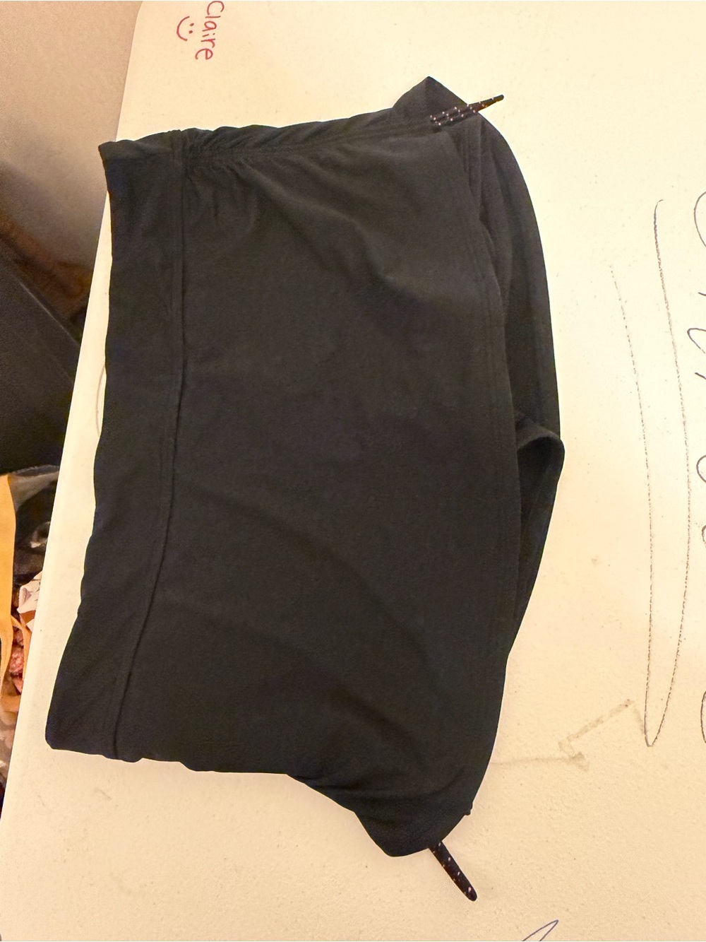 Black Strapless Bandeau Top